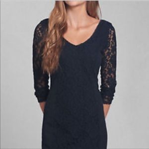 A&F Navy long sleeve Bodycon Dress